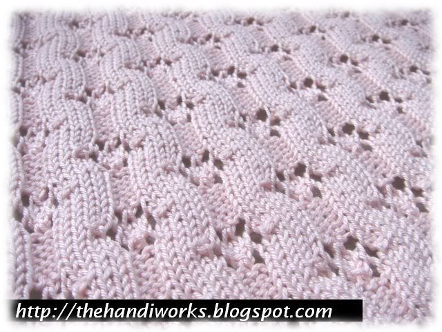 baby blanket cable knitting