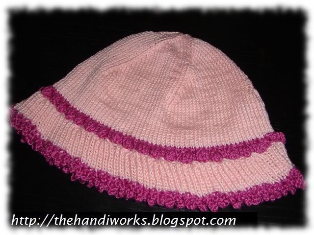 knitting baby shower sun hat