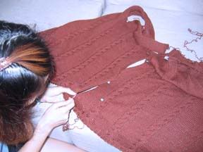 stitching by hand