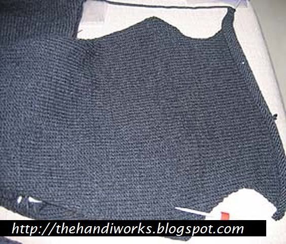 knitted sleeve shaping off