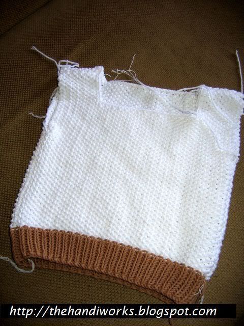 knitted summer seed stitch baby vest
