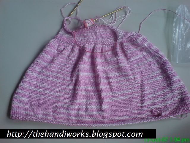 hand knitted bamboo variegated dress