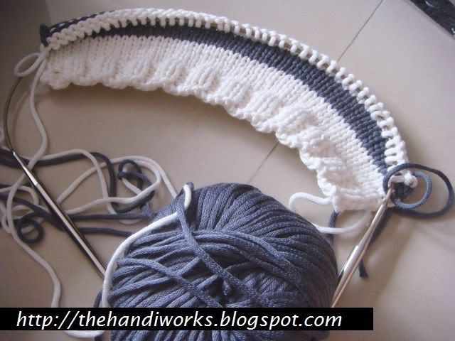 grey white classic stripe knit
