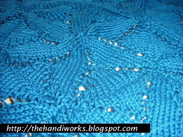 advanced knitted hexagon summer shawl in cotton yarn