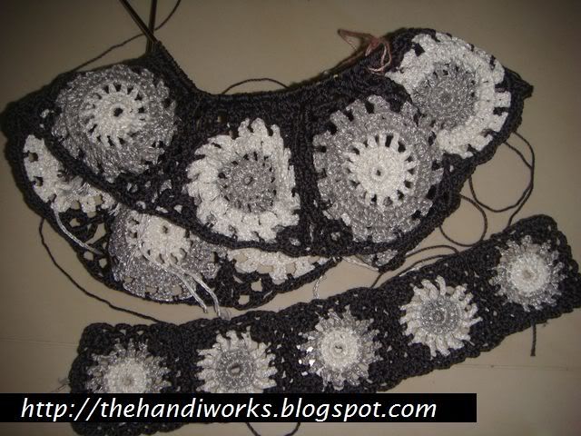 crochet knitting combined tunic