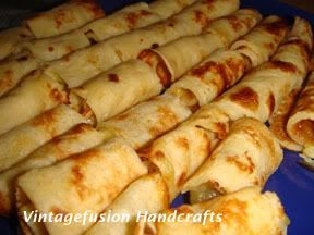 pancake rolls with kaya fillings