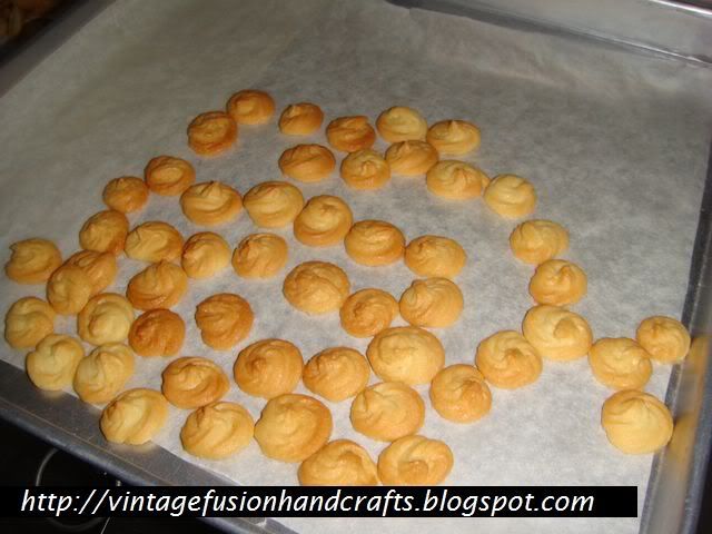 baked mini butter cookies