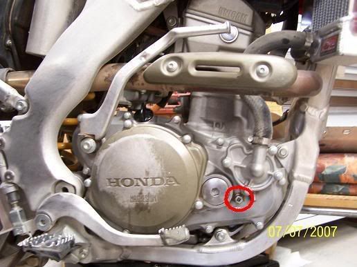 2007 Honda crf250r oil change #7