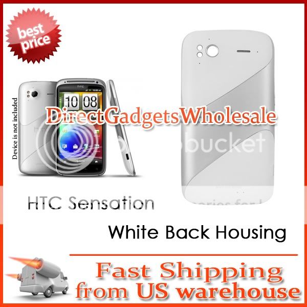 Tmobile HTC Sensation 4G White battery cover back housing   US Seller 