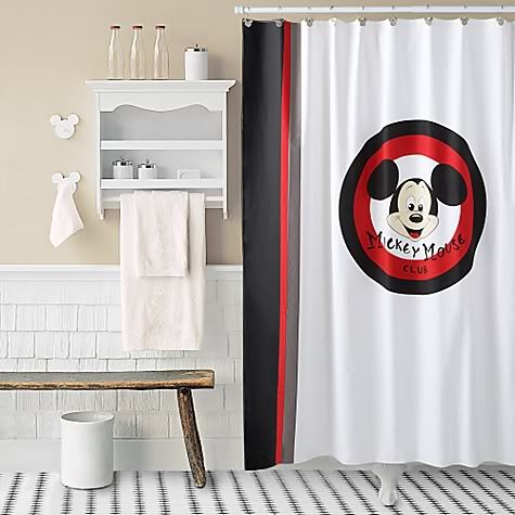 Disney Bath Shower Curtain Hooks Towels MICKEY MOUSE CLUB BATHROOM SET 