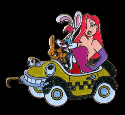   Framed Roger Train JESSICA RABBIT CAR PARADE PIN Limited Edition 100