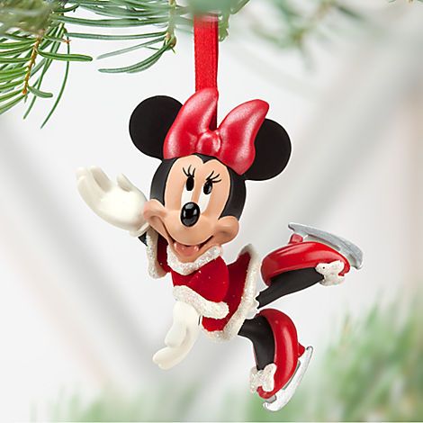 Disney 2012 Sketchbook Skating Santa Claus Minnie Mouse Christmas Tree Ornament