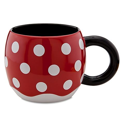  Silver 25th Anniversary Polka Dot Skirt Cup Minnie Mouse Coffee Mug