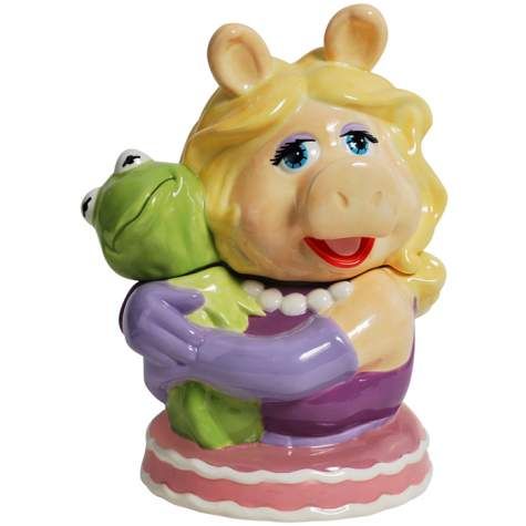 Westland Muppets Pig Miss Piggy Kermit The Frog Ceramic Cookie Jar