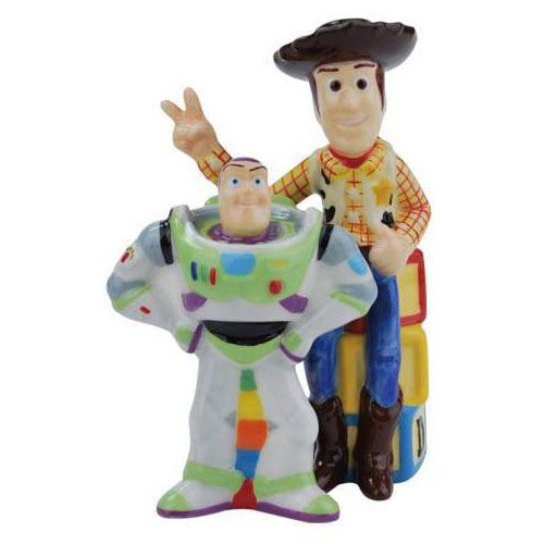 Disney Westland Toy Story Woody Buzz Lightyear Salt and Pepper Shakers Set