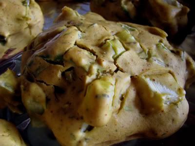 Baked Cauliflower Leaf Pakoras