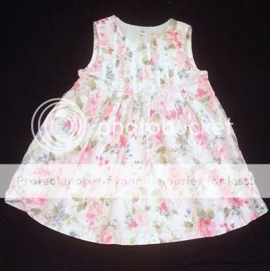 GYMBOREE Floral Sleeveless Dress White Girls 12 18M 12M  