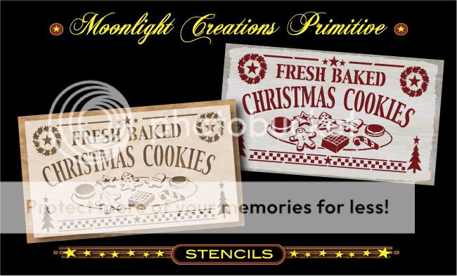 Primitive Stencil~Christmas~Christmas Cookies  