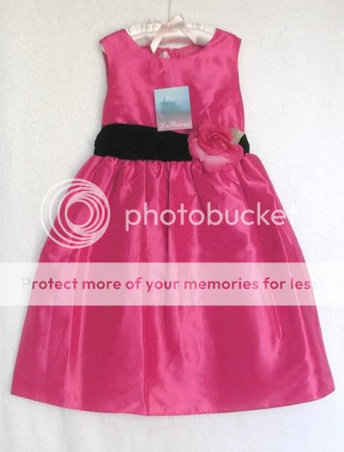 FREE SHIP   Girls NWT Dark Pink Easter Dress LA PRINCESS Sz 5 6X, U 