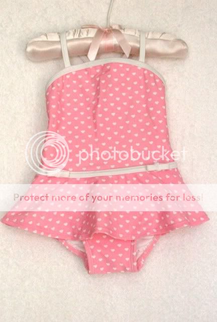 FREE SHIP   Girls Pink & White Polka Dot Swimsuit CIRCO Sz 2T NWT 