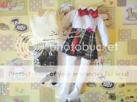 Licca doll wear School Uniform outfit set  